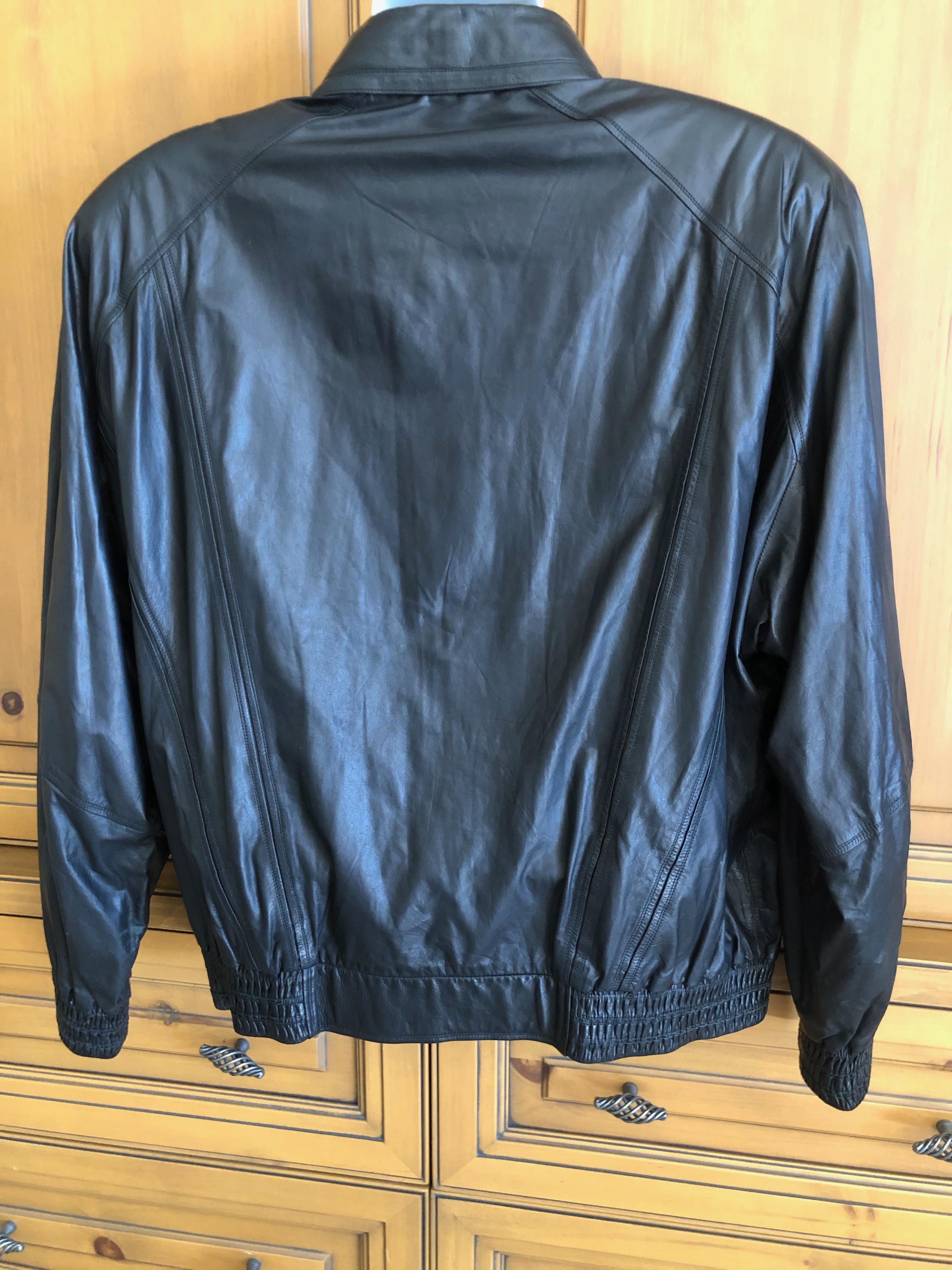 Zilli France for Harrods London Scarf Silk Lined Lambskin Zip Front Jacket For Sale 1