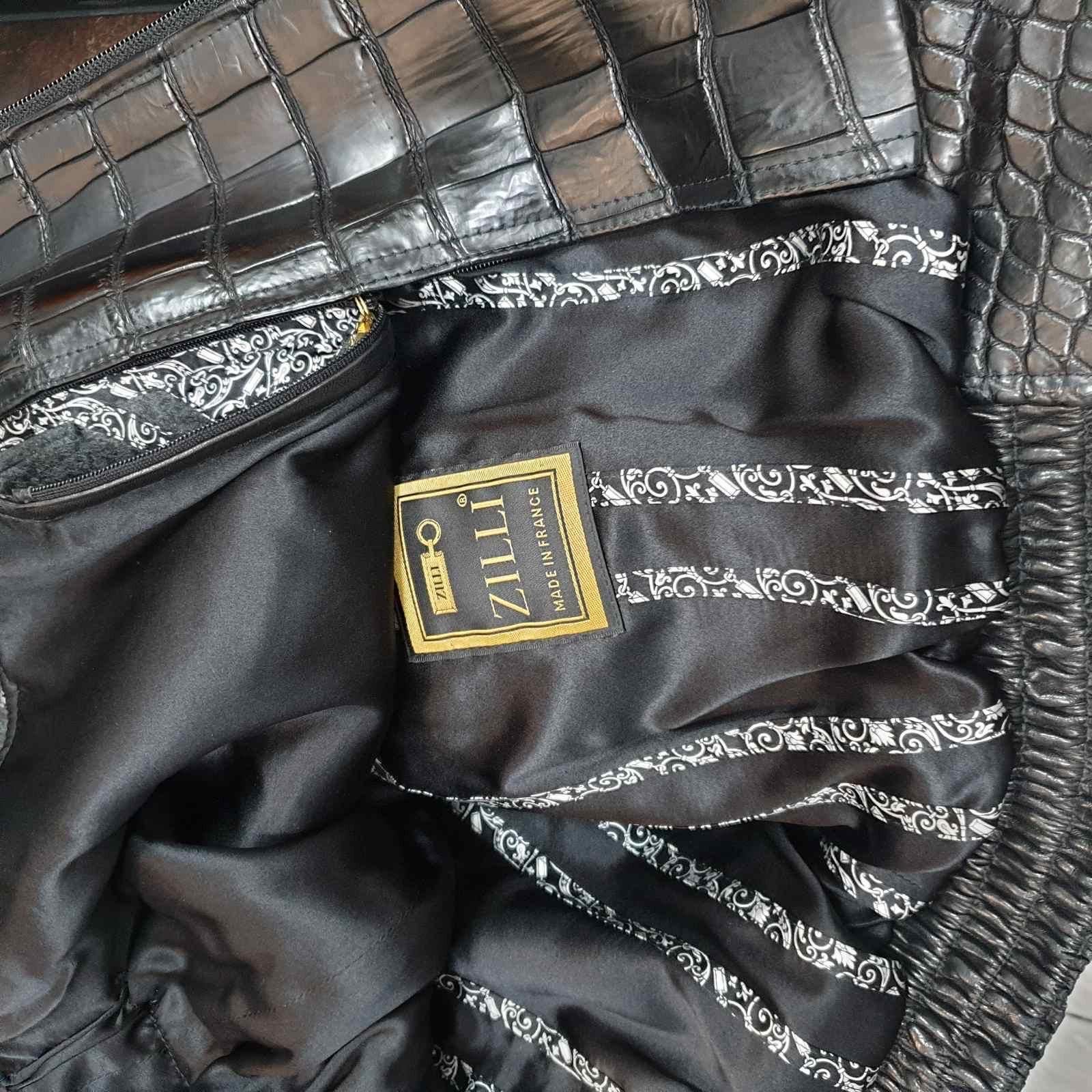 Zilli Herren Krokodilleder Nerz Pelz gefüttert Jacke Größe 58 im Angebot 6