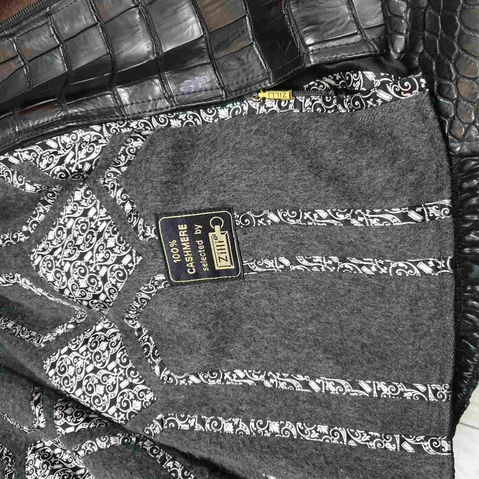 Zilli Herren Krokodilleder Nerz Pelz gefüttert Jacke Größe 58 im Angebot 13