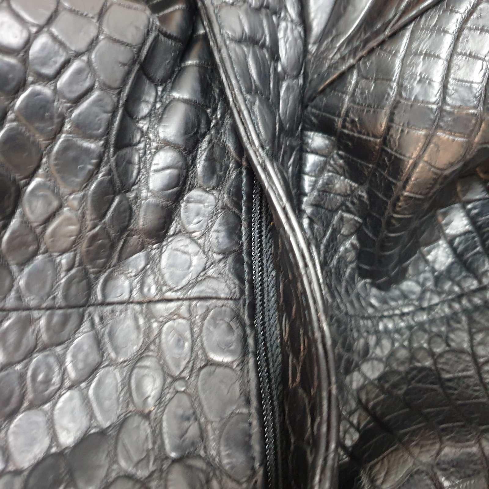 Zilli Herren Krokodilleder Nerz Pelz gefüttert Jacke Größe 58 im Angebot 14