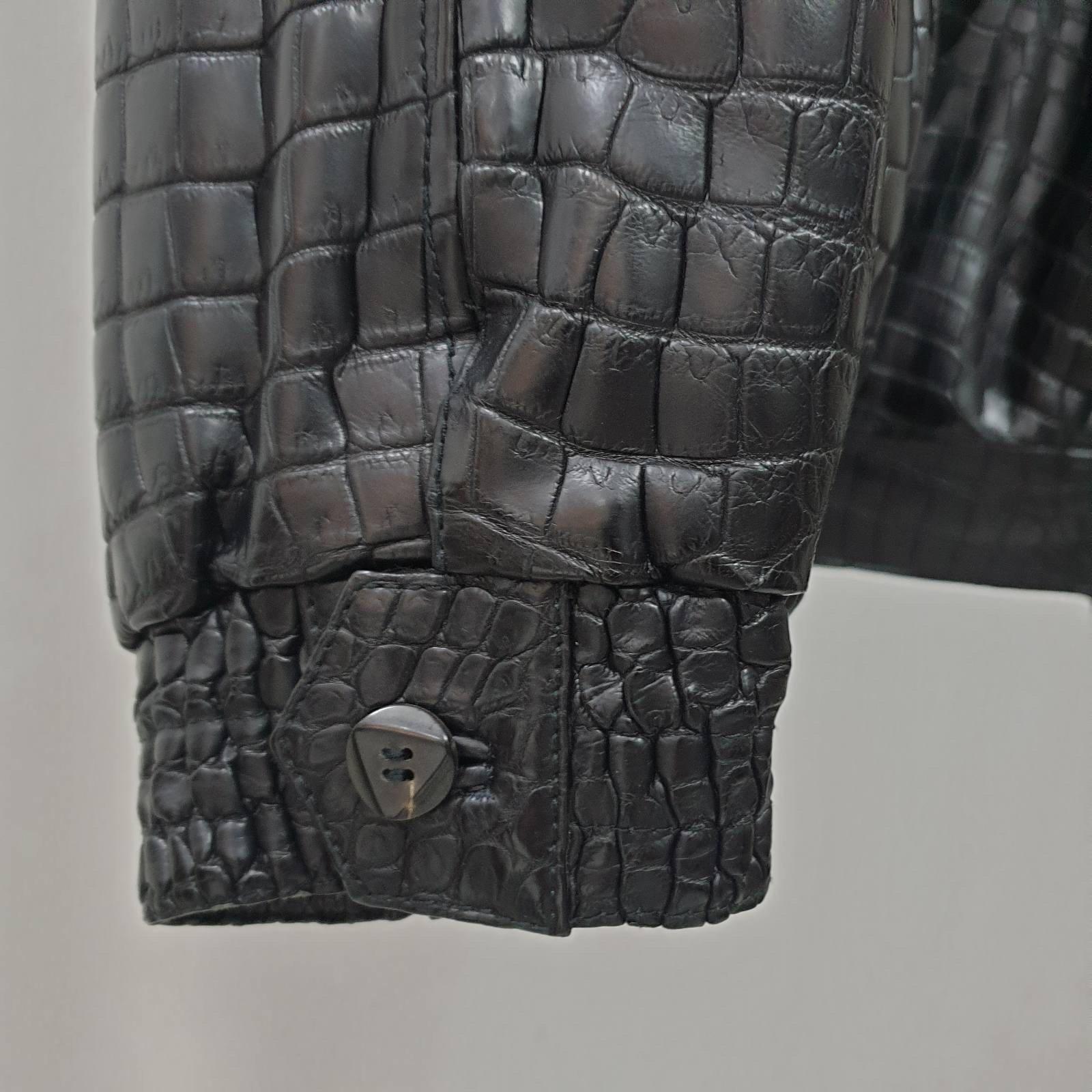 Zilli Herren Krokodilleder Nerz Pelz gefüttert Jacke Größe 58 im Zustand „Hervorragend“ im Angebot in Krakow, PL