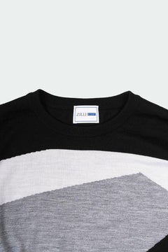Zilli Men's Wool Silk Blend Sweater XL Graphic Pattern Made in Italy
