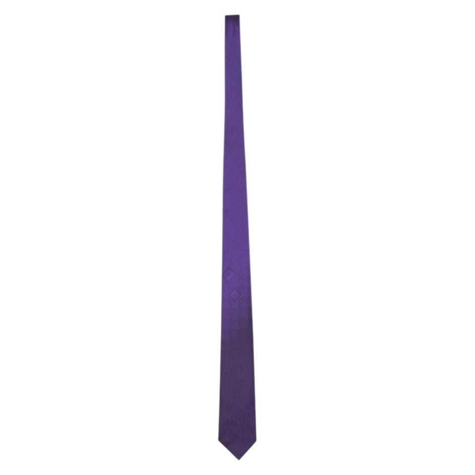 Zilli Seidenkrawatte in Tiefviolett, klassische Breite für Herren, hervorragender Zustand im Angebot