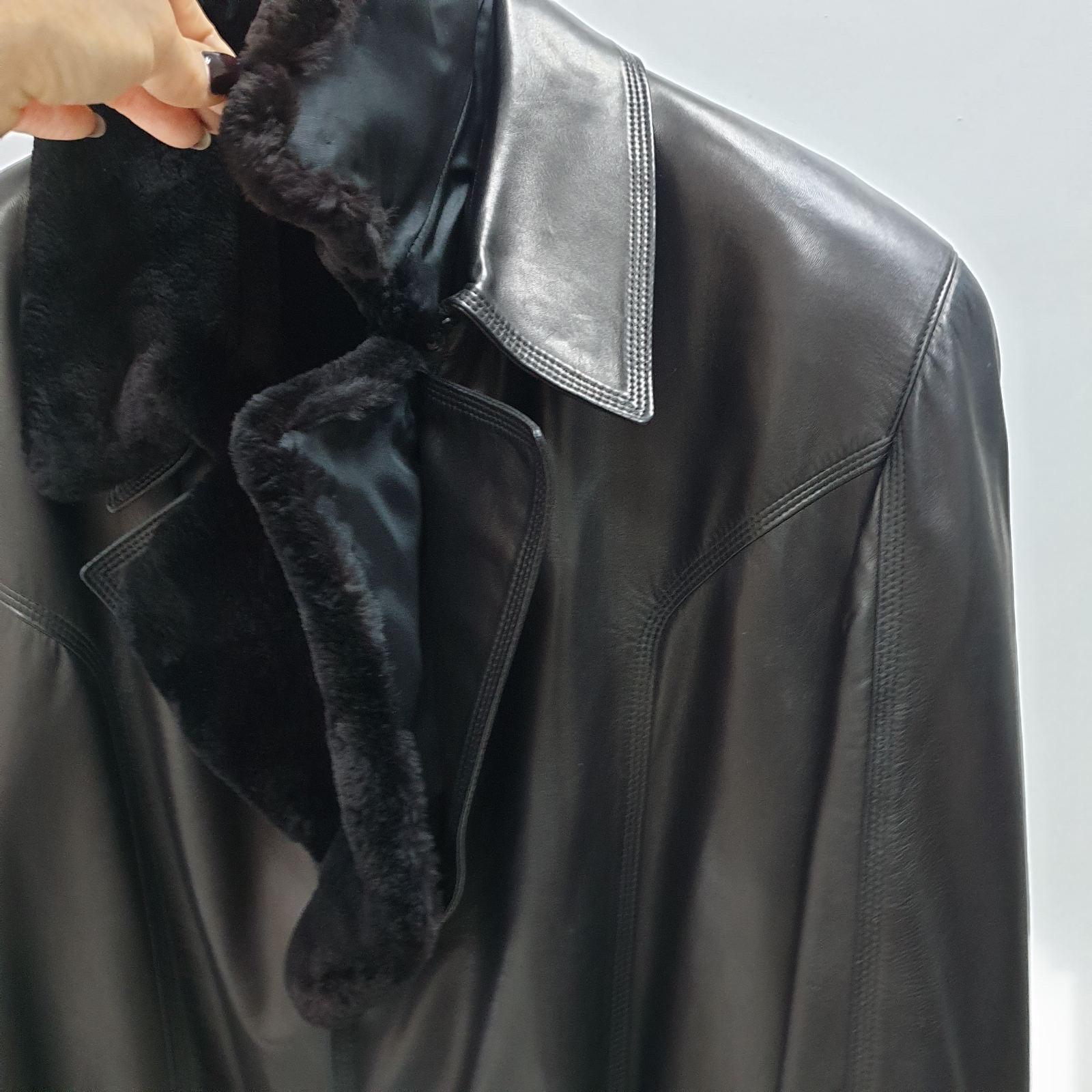 Zilli Nerz gefütterter Ledermantel - Größe 64 / XXL im Angebot 2