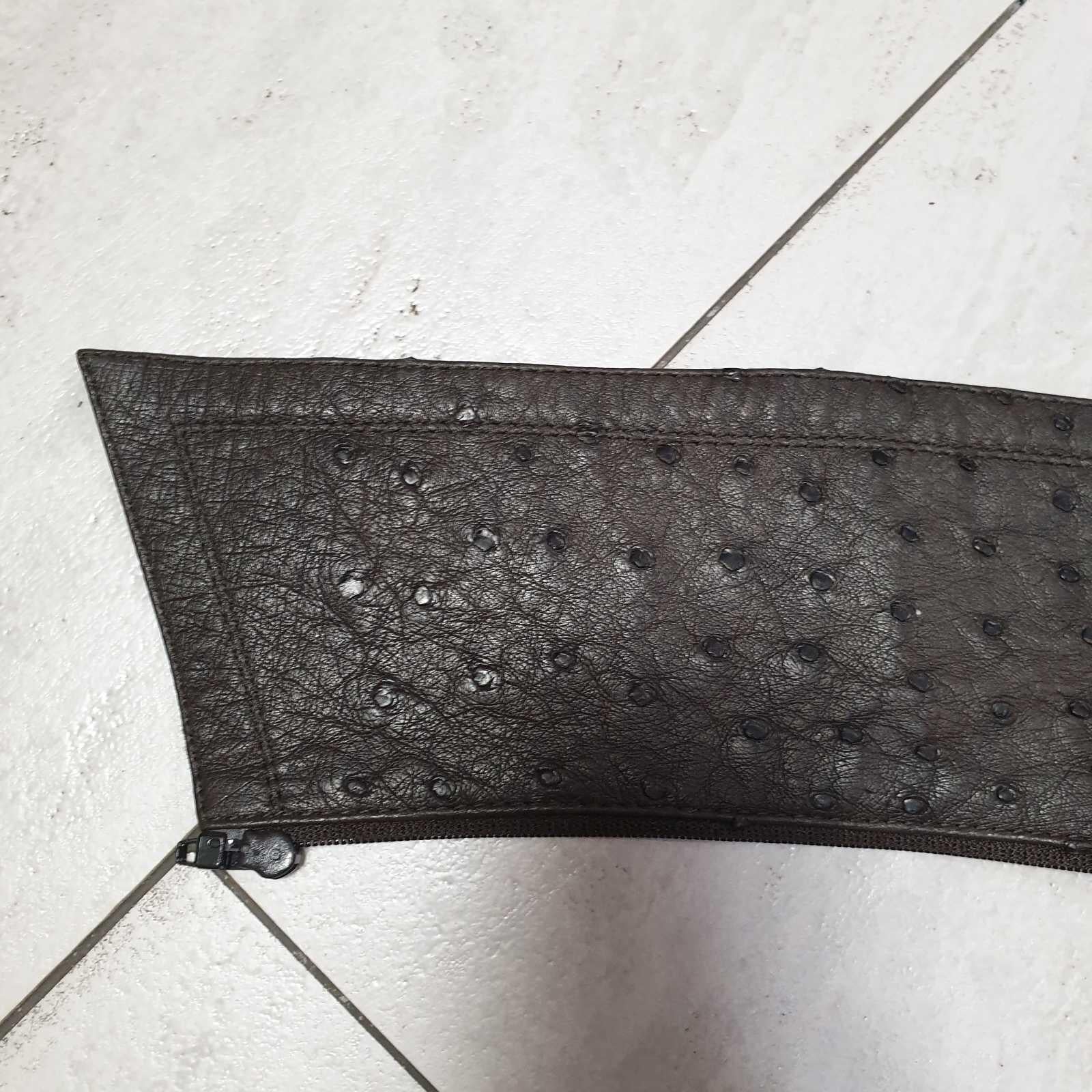 Giacca in pelle di struzzo Zilli Nolot Marron in vendita 3