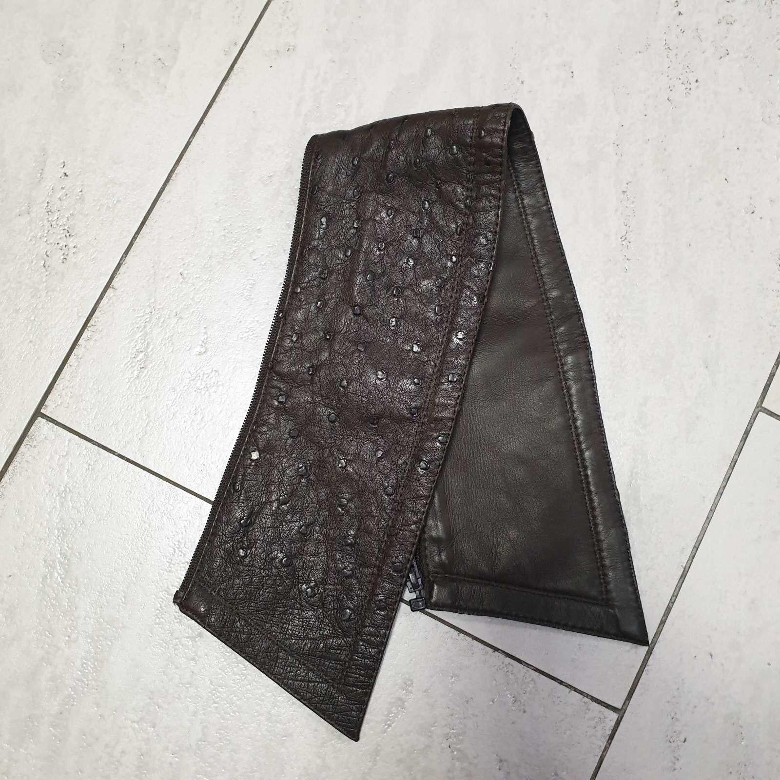 Giacca in pelle di struzzo Zilli Nolot Marron in vendita 4