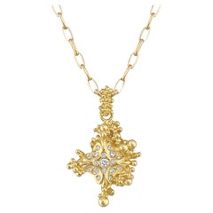Zillion – Skulpturaler Anhänger aus 18-karätigem Gold mit Diamanten von Aneta Zae