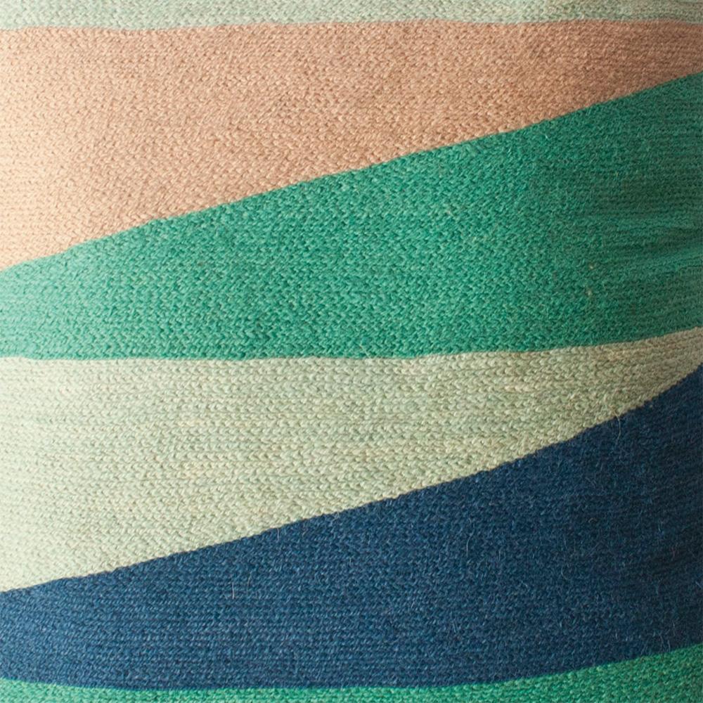 This pillow has been hand embroidered by artisans in Kashmir, India, using a traditional embroidery technique which is native to this region.

The purchase of this handcrafted pillow helps to support the artisans and preserve their Craft.

We