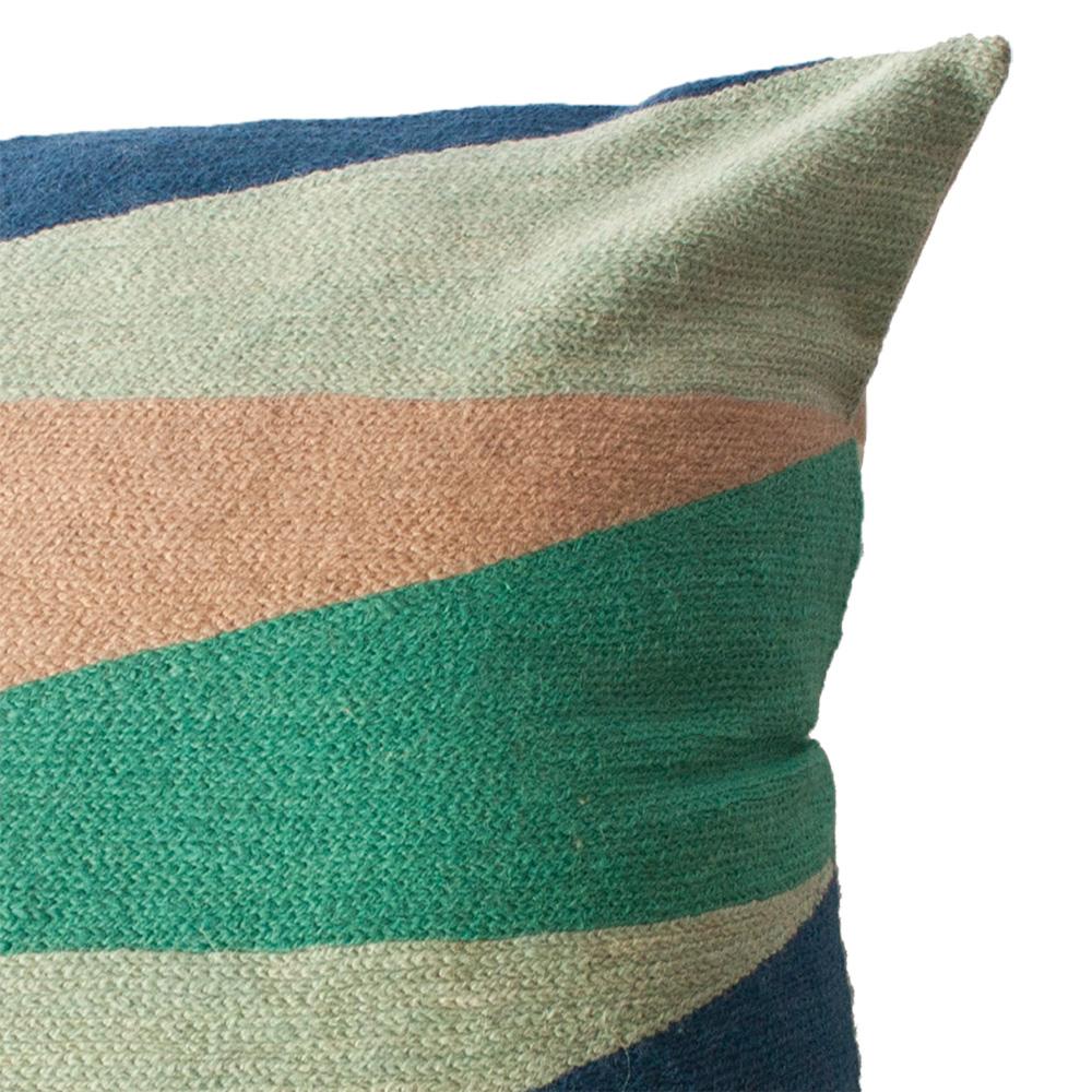 Indian Zimbabwe Landscape Spring Hand Embroidered Modern Geometric Throw Pillow Cover