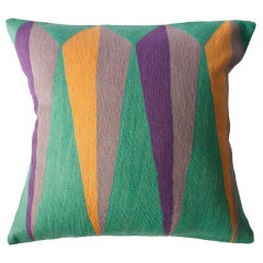 Zimbabwe Root Summer Hand Embroidered Modern Geometric Throw Pillow Cover