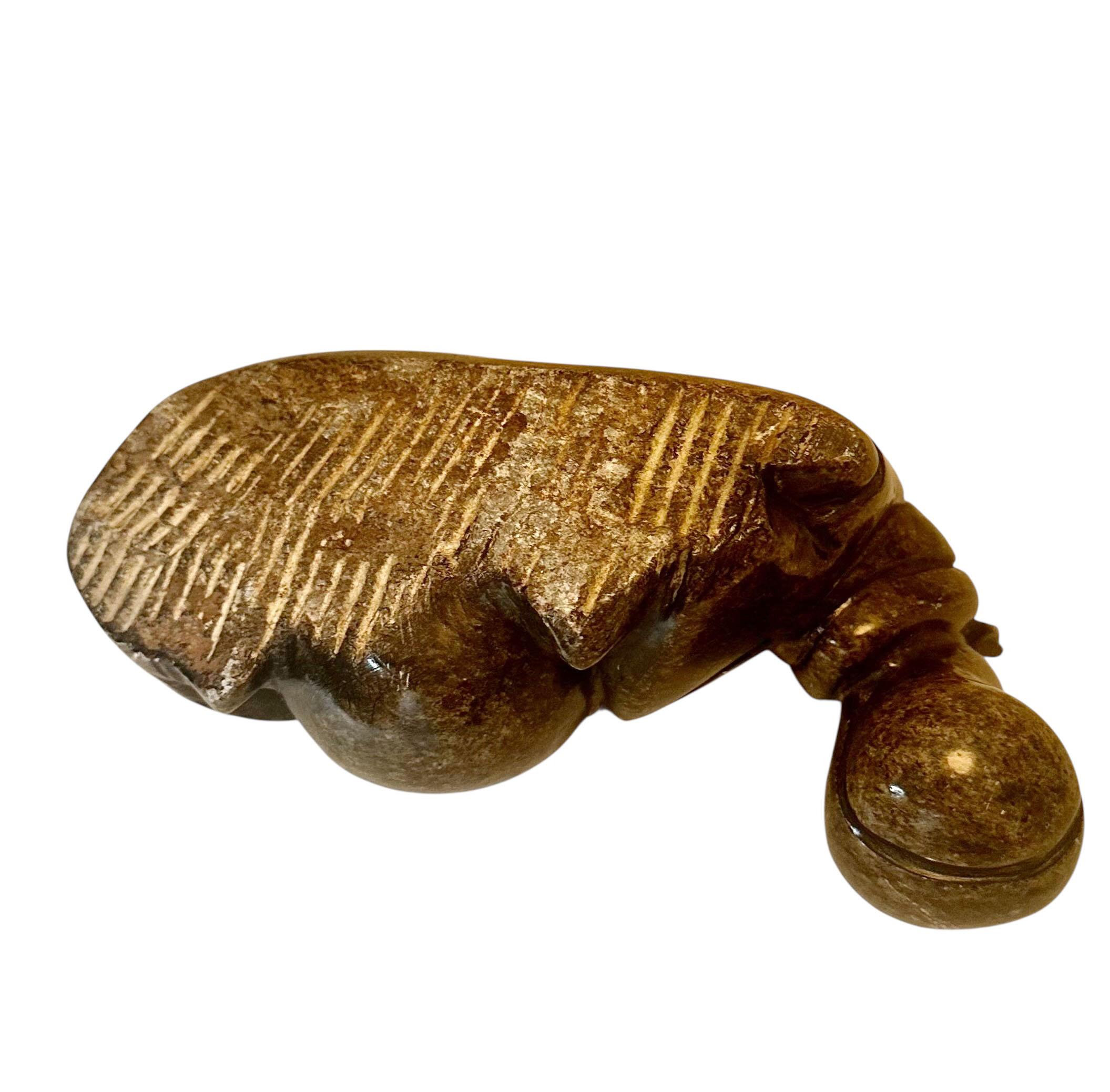 Stéatite Zimbabwe Tribu Shona Hippopotame en stéatite en vente