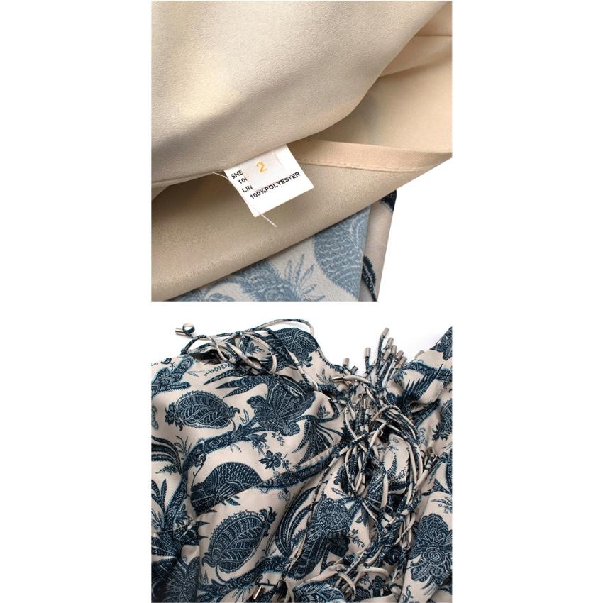 Maxi Vestido de Satén Estampado China Azul Zimmerman en venta 5
