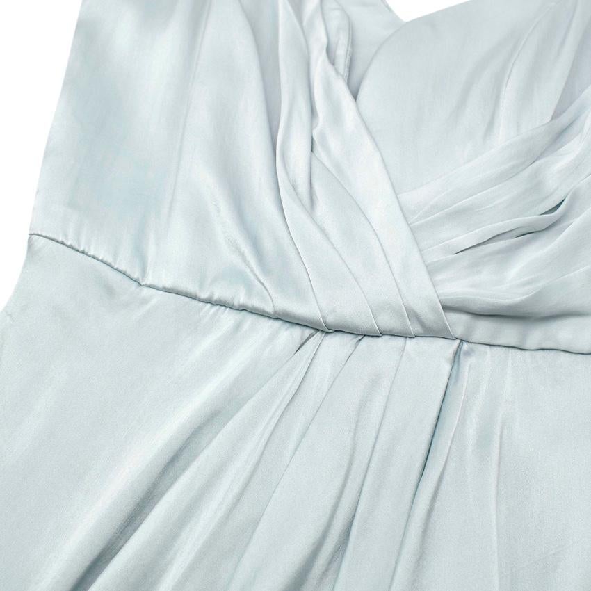 Gray Zimmerman Blue Washed Silk Satin Cocktail Dress For Sale
