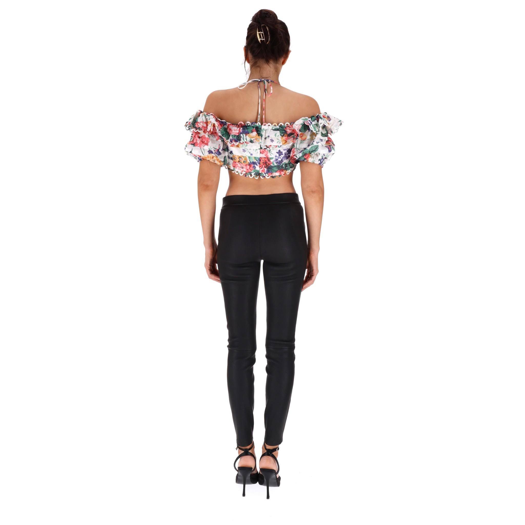 Zimmerman Floral Linen Top. In Good Condition For Sale In London, GB