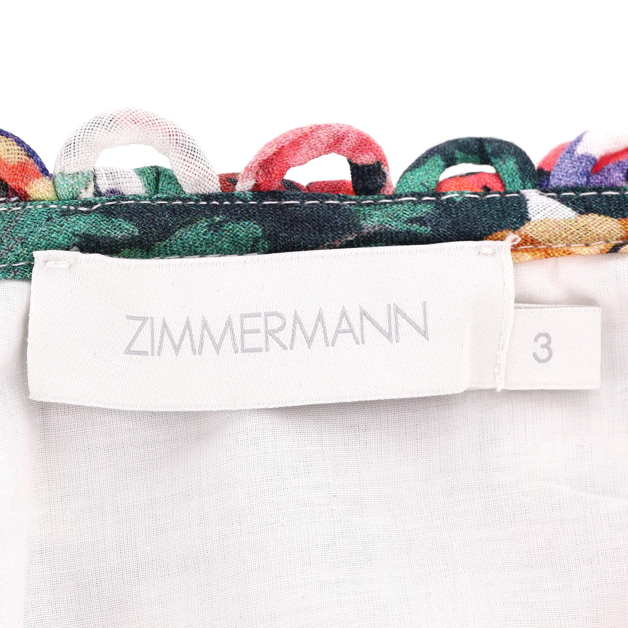 Zimmerman Floral Linen Top. For Sale 1