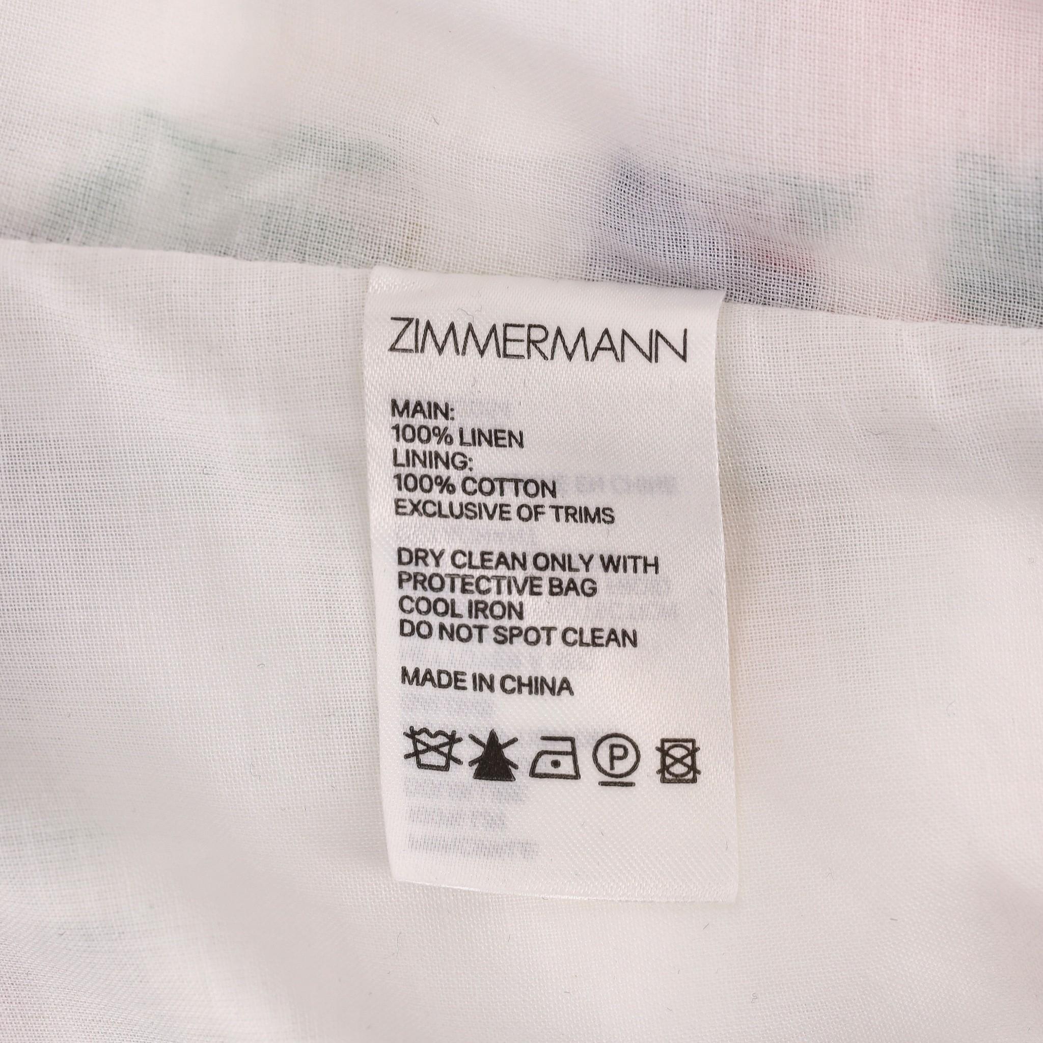 Zimmerman Floral Linen Top. For Sale 3
