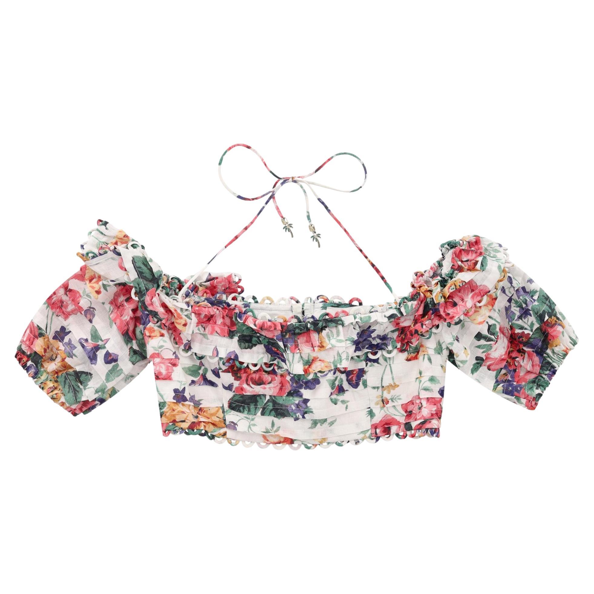Zimmerman Floral Linen Top. For Sale