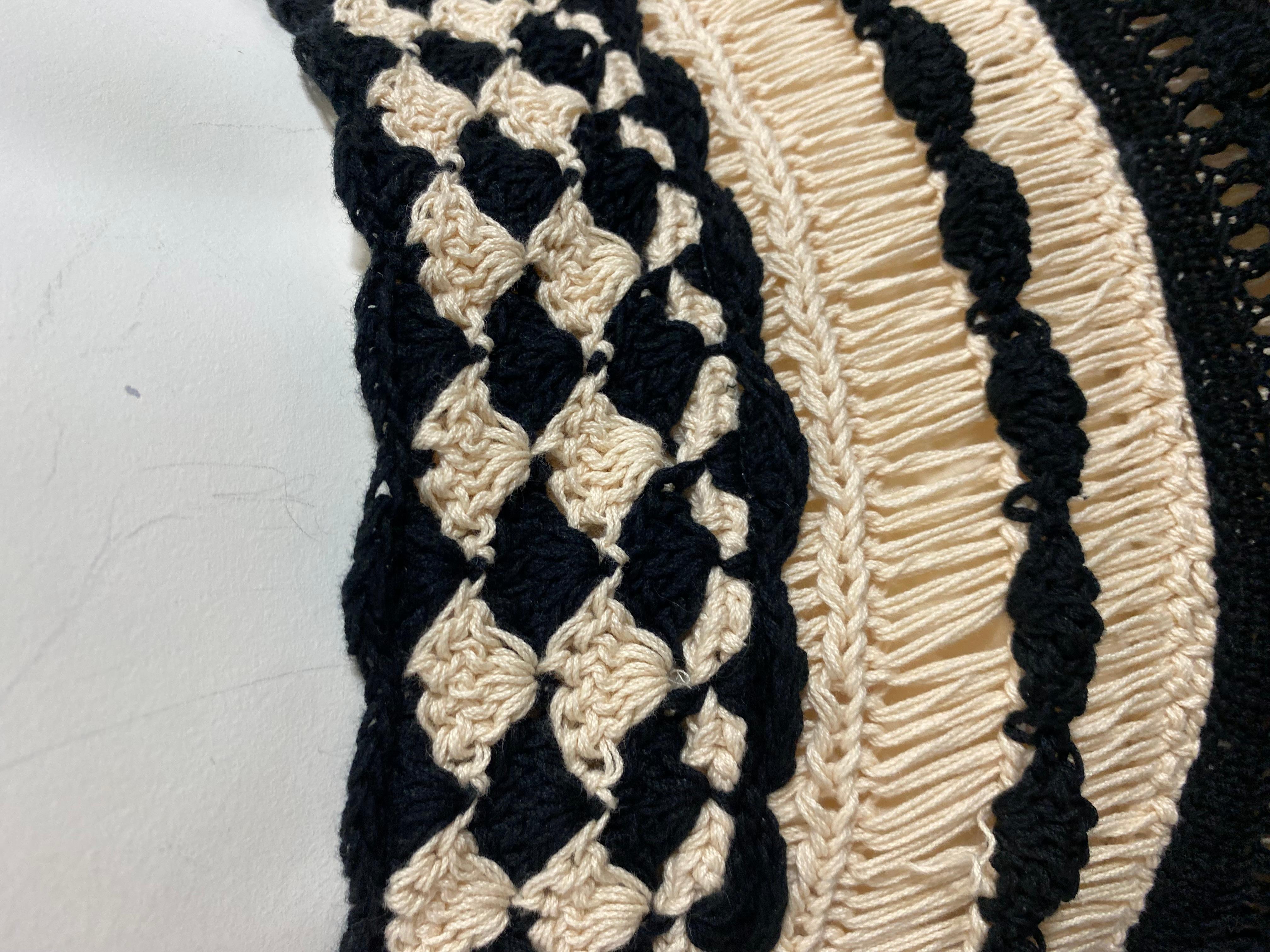 Zimmerman Ivory and Black Anneke Crochet Midi Skirt Set - Zimmerman size 0 NWT For Sale 10