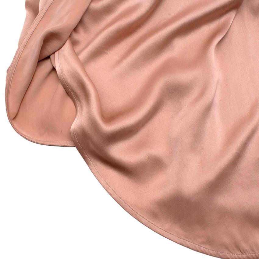 Zimmerman Musk Pink Washed Satin Cocktail Dress In Excellent Condition For Sale In London, GB