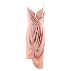 Zimmerman Musk Pink Washed Satin Cocktail Dress