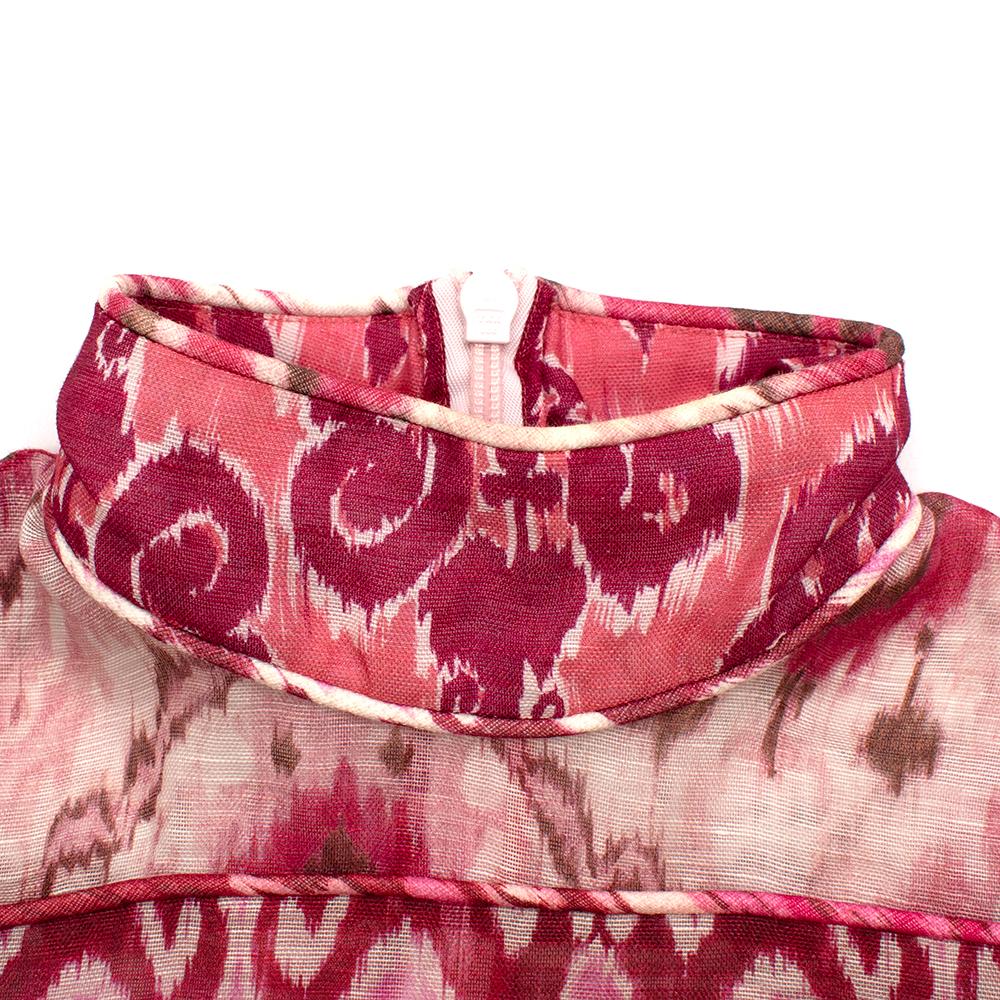 Women's Zimmerman Pink Spliced Ikat Print Mini Dress  2 
