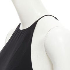 ZIMMERMANN 100% silk black racerback rounded hem tank top US0 XS