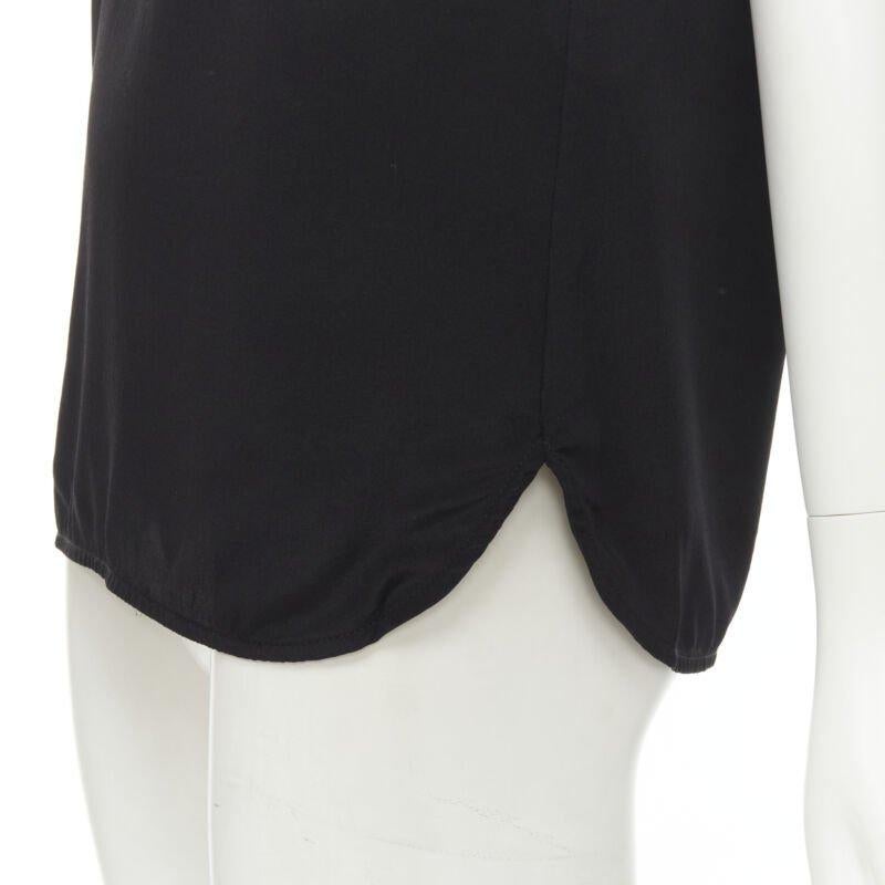 ZIMMERMANN 100% silk black racerback rounded hem tank top US0 XS 3