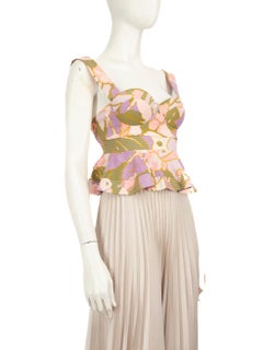 Zimmermann Abstract Patterened Bustier Crop Top Size S