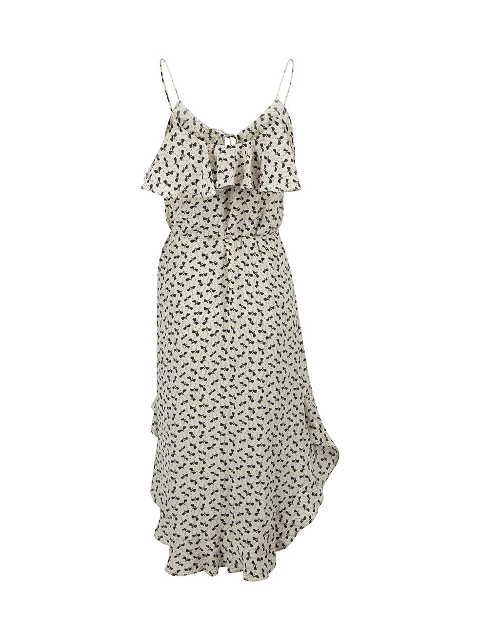 Gray Zimmermann Abstract Print Ruffle Sleeveless Dress Size M