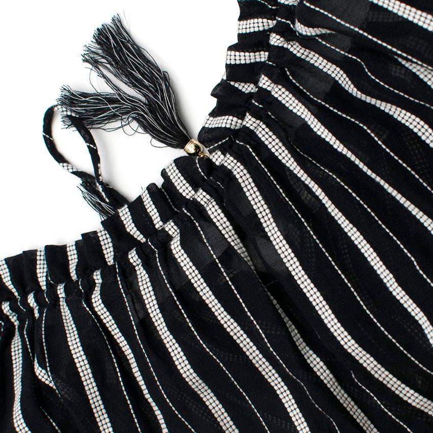 Zimmermann Aerial fringe-trimmed striped cotton-gauze tunic XS In New Condition In London, GB