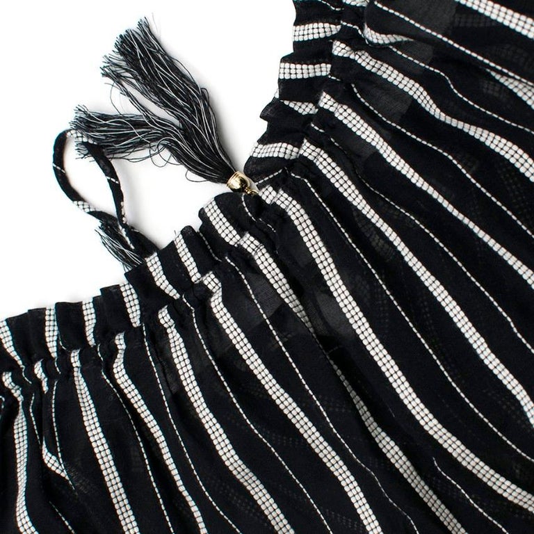 Zimmermann Aerial fringetrimmed striped cottongauze tunic XS at