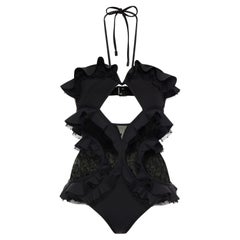 Zimmermann Allia Circular Frill Mesh Swimsuit