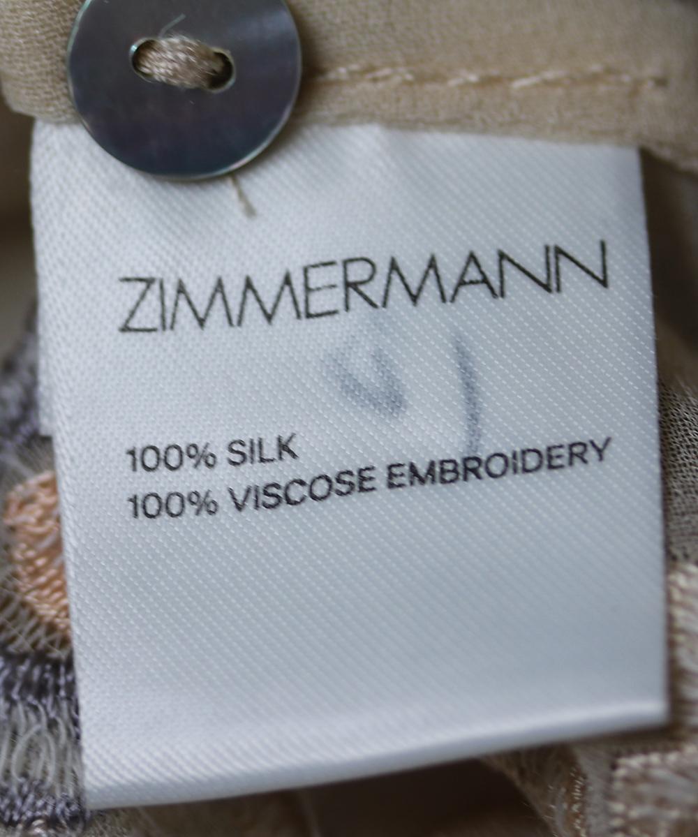 Beige Zimmermann Anais Antique Embroidered Dress