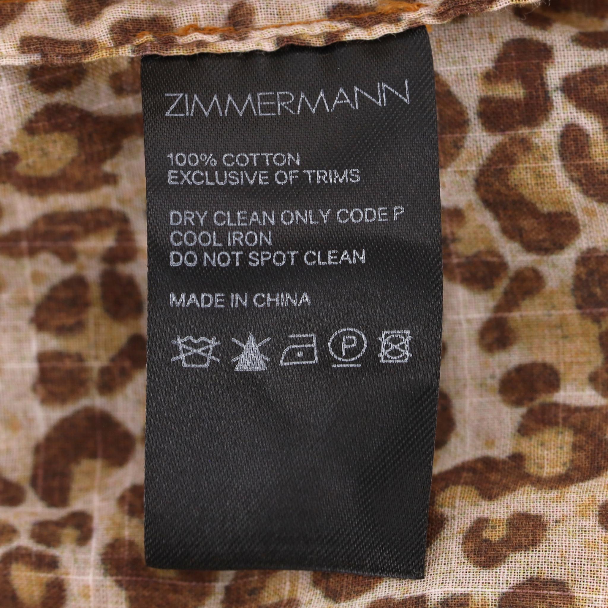 Maxi abito in cotone con stampa animalier di Zimmermann in vendita 2