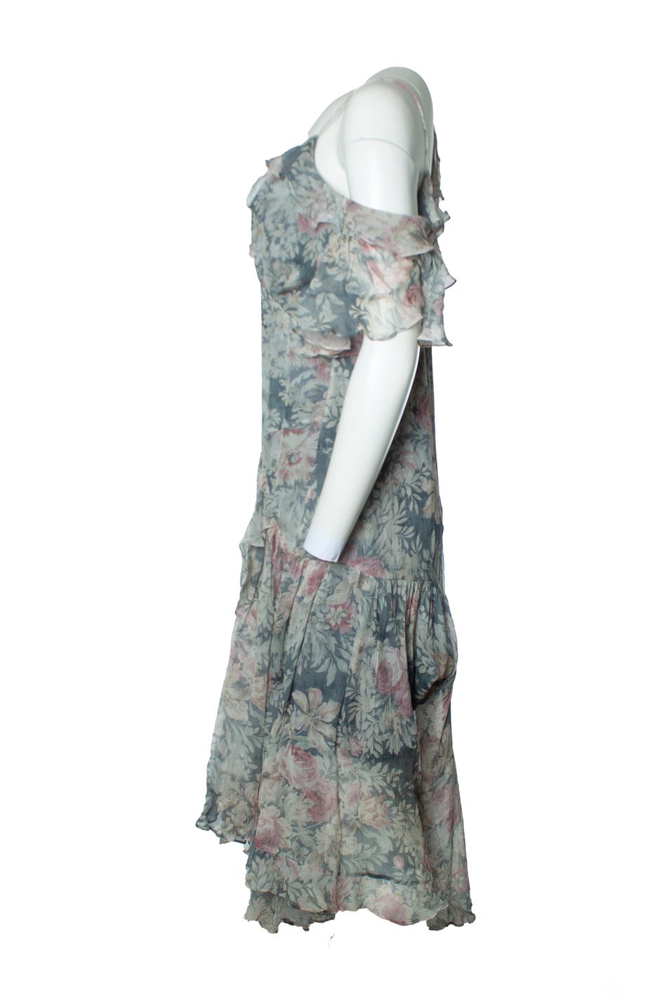 Gray Zimmermann, asymmetric one shoulder silk dress