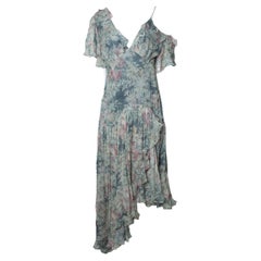 Zimmermann, asymmetric one shoulder silk dress