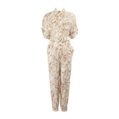 Zimmermann Mono Beige Lino Hoja Manga Corta Talla M