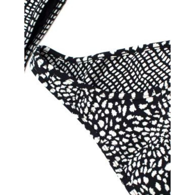 Zimmermann Black and White Patterned Halterneck Bikini For Sale 3