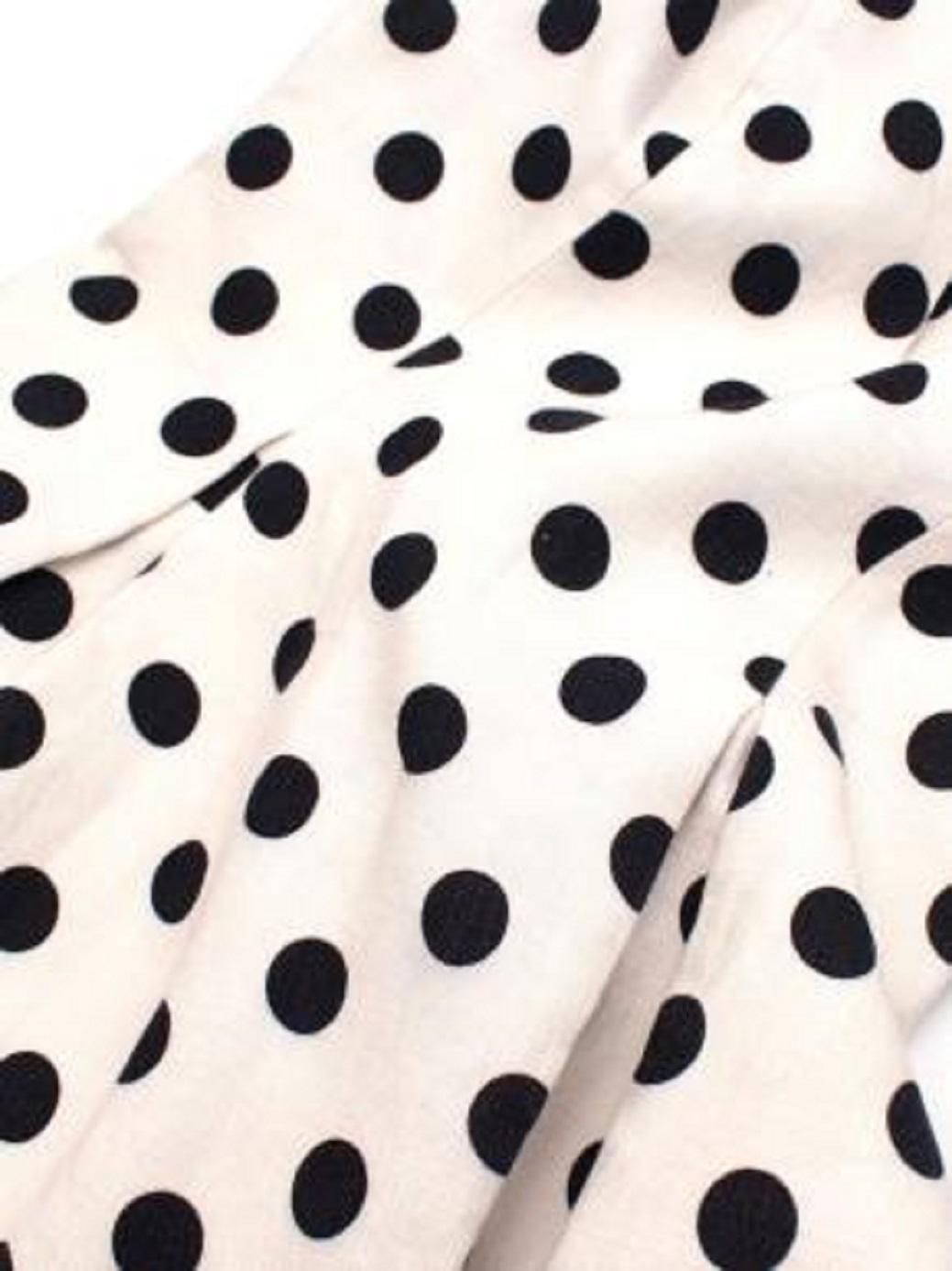 Zimmermann Black and White Polka Dot Linen Bow Detail Mini Dress For Sale 3