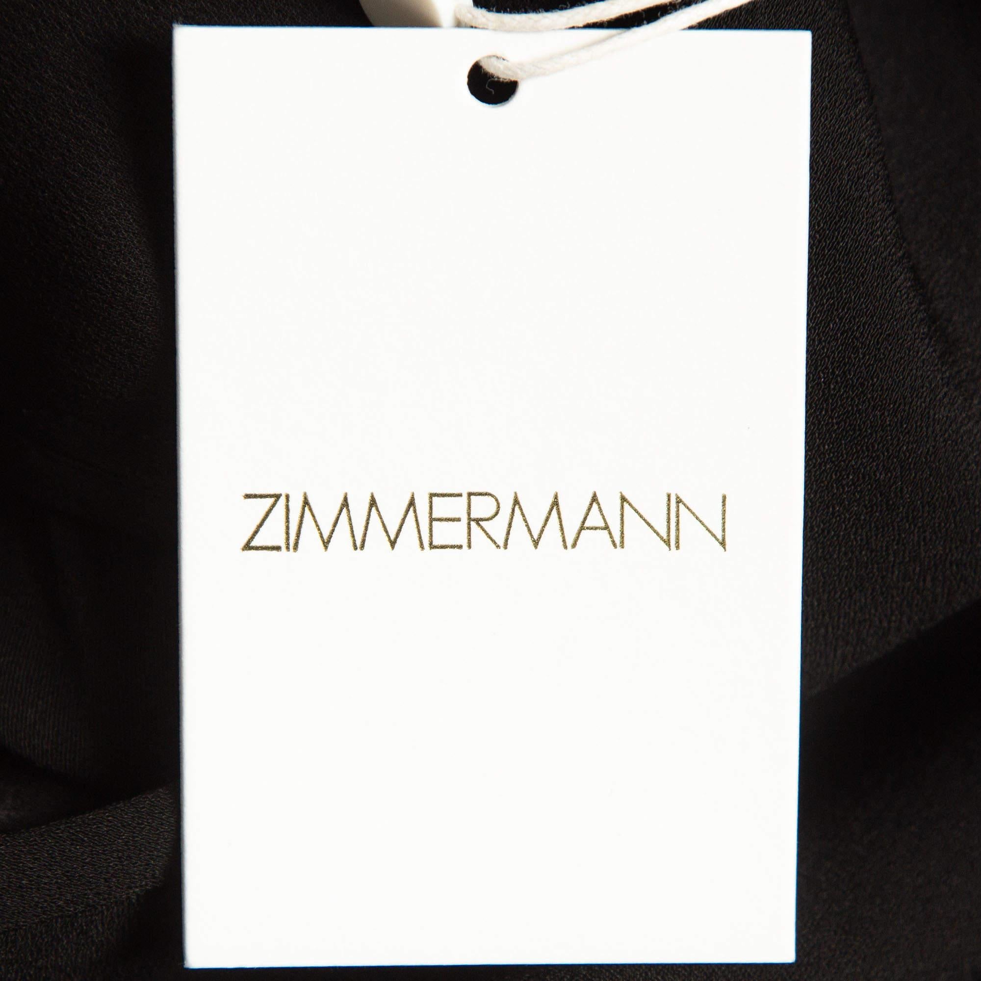 Zimmermann Black Crepe Mini Dress M In New Condition In Dubai, Al Qouz 2