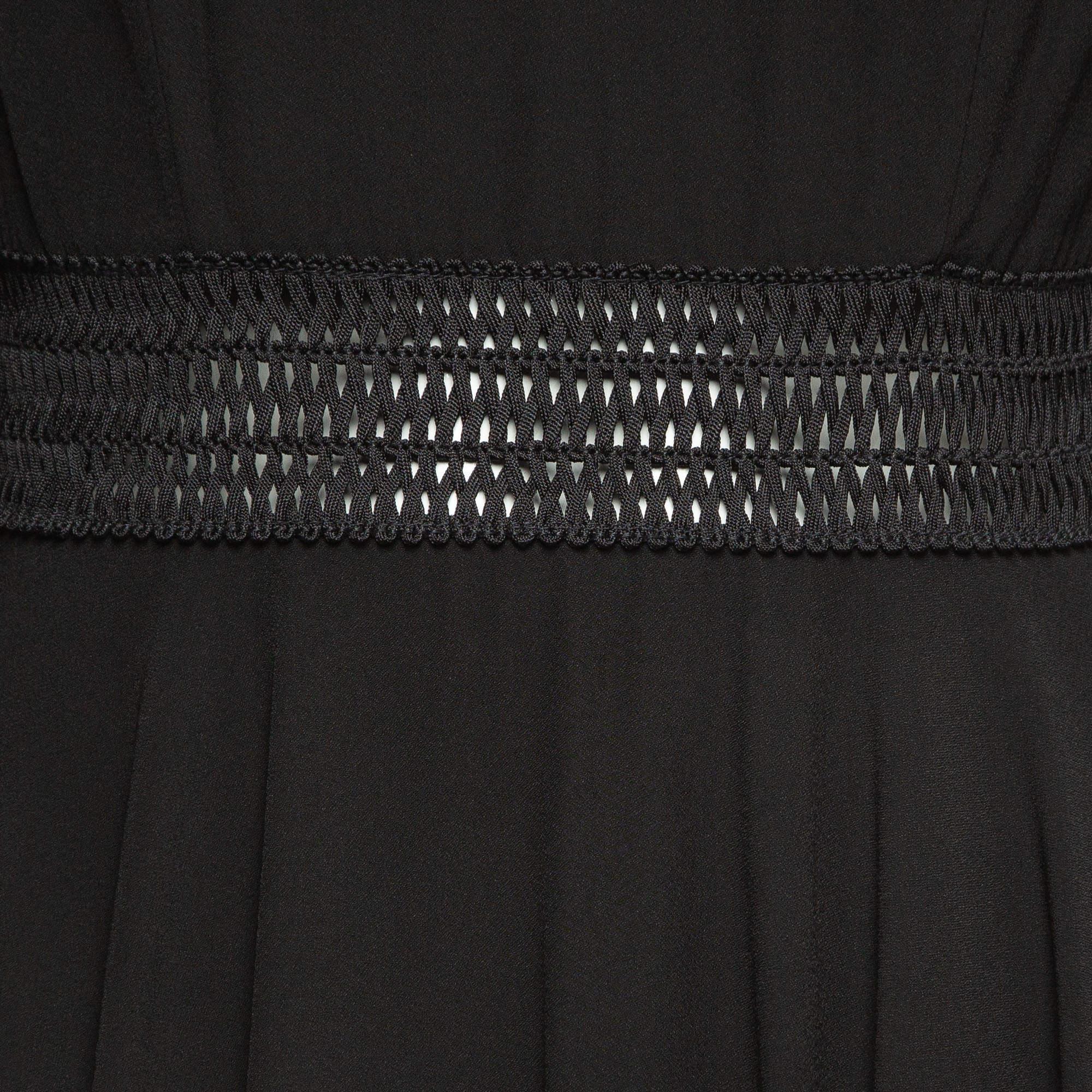 Women's Zimmermann Black Crepe Mini Dress M