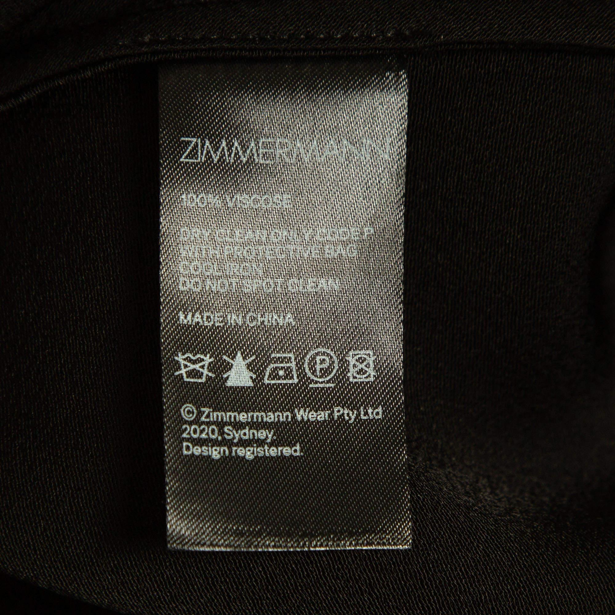 Zimmermann Black Crepe Mini Dress M 1