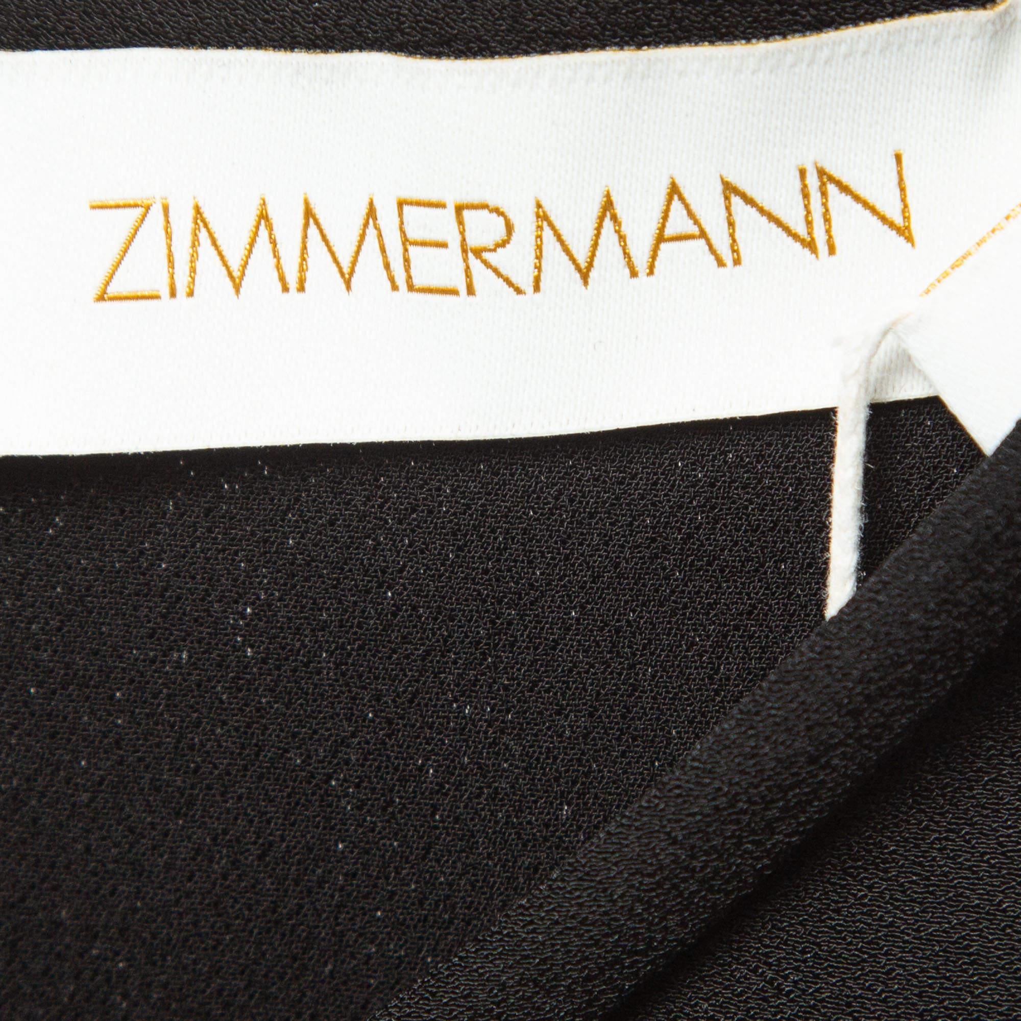 Zimmermann Black Crepe Mini Dress M 2