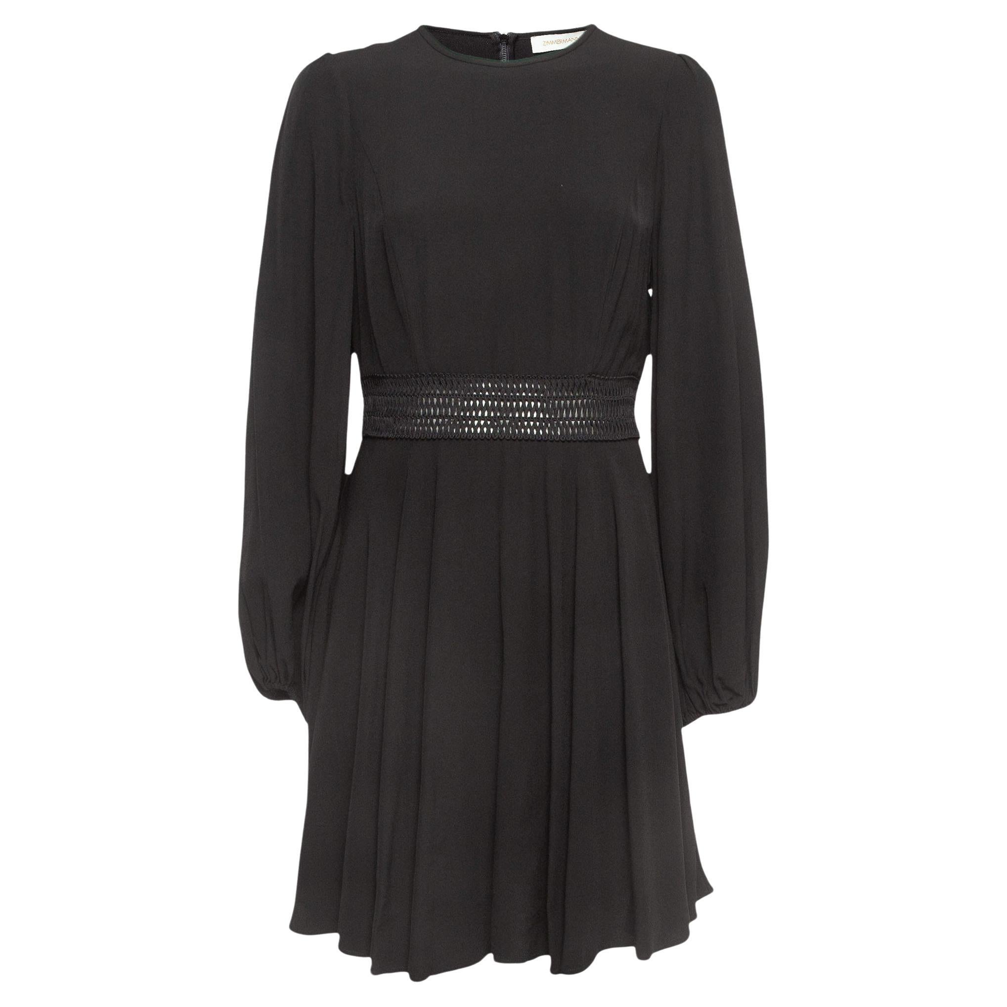 Zimmermann Black Crepe Mini Dress M