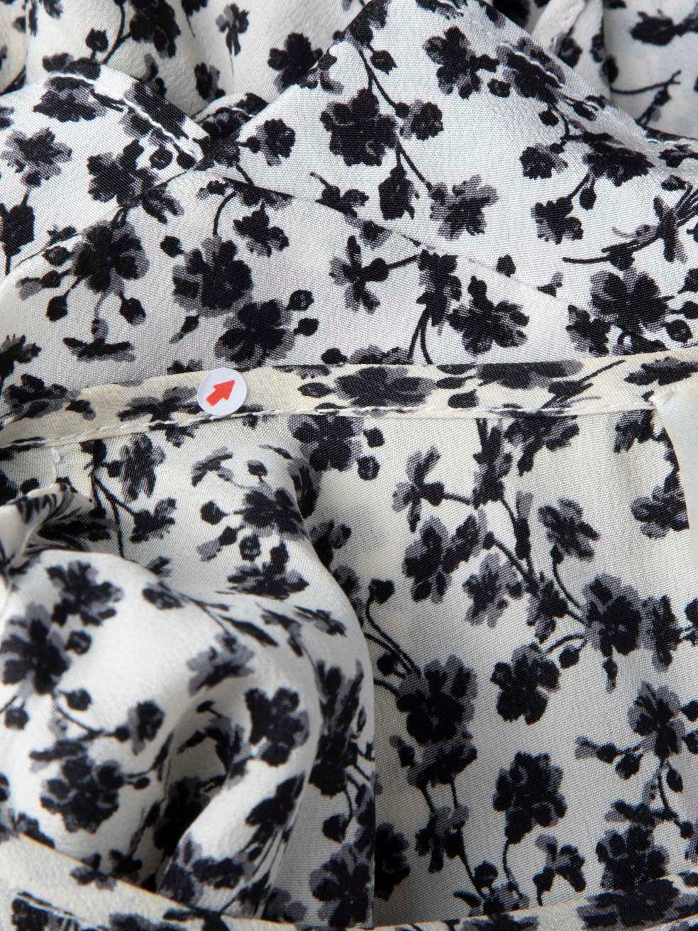 Zimmermann Black Floral Short Sleeve Blouse Size XL 1