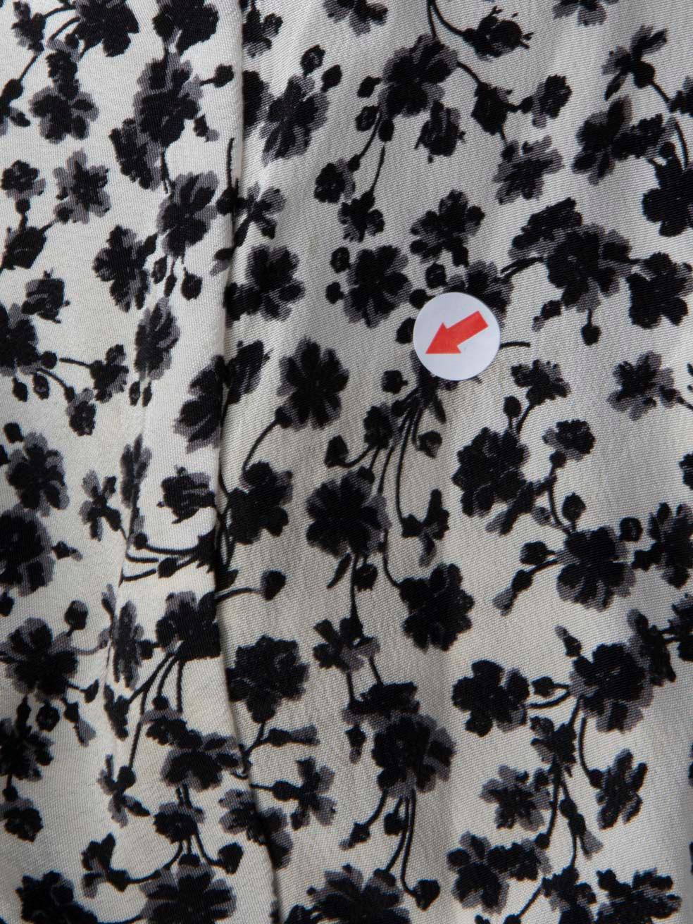 Zimmermann Black Floral Short Sleeve Blouse Size XL 3