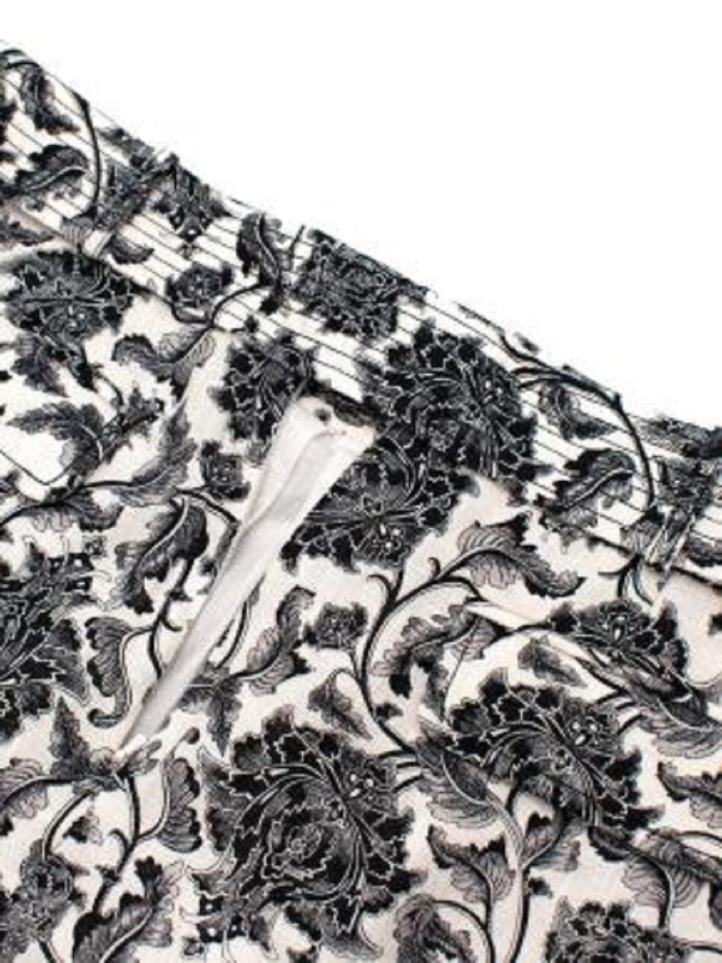 Women's Zimmermann Black & ivory toile print silk-satin camisole & linen skirt For Sale