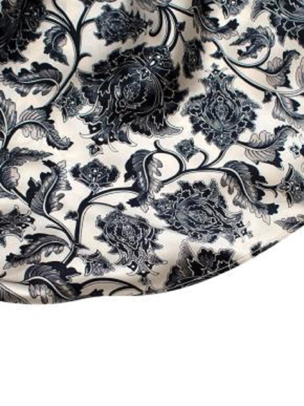 Zimmermann Black & ivory toile print silk-satin camisole & linen skirt For Sale 2
