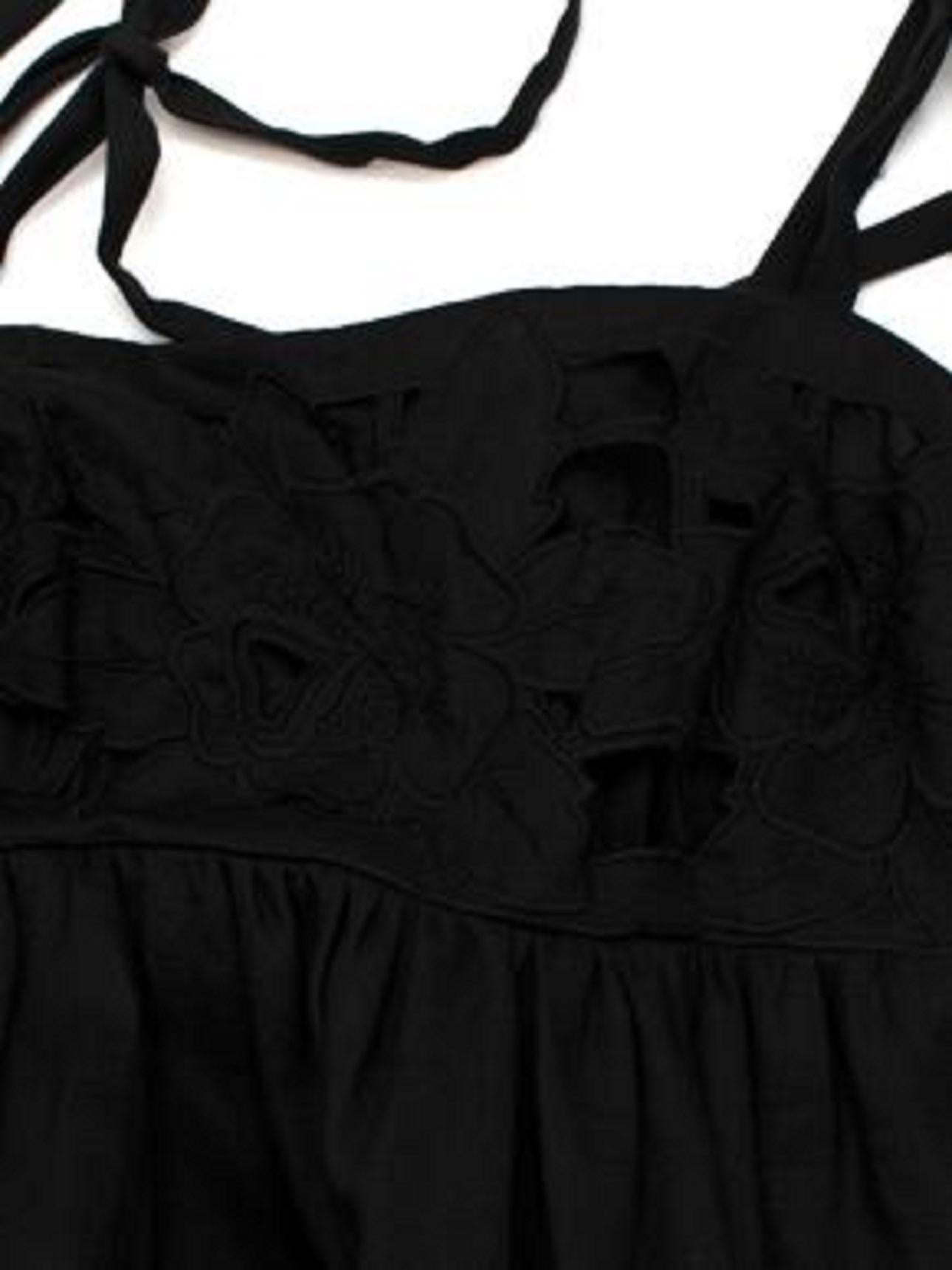 Zimmermann Black Linen Juno Dress For Sale 2