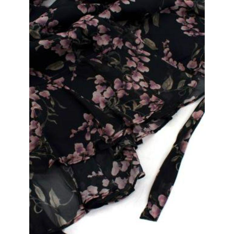 Zimmermann Black & Pink Floral Print Mini Dress For Sale 6